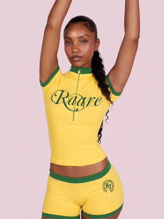 “She’s Raare” Quarter Zip Shirt(Yellow)