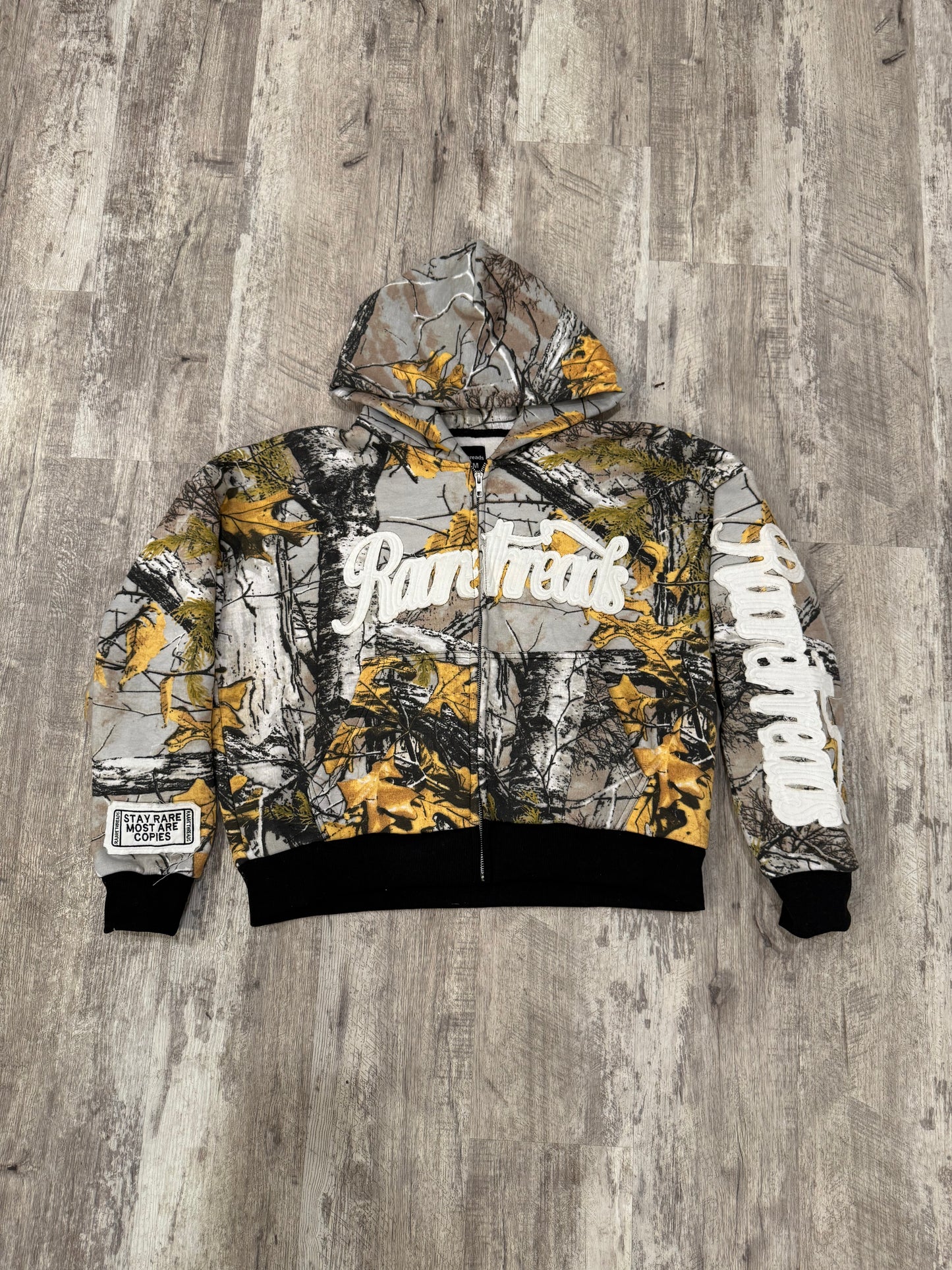 “STAY RARE MOST ARE COPIES” WINTER CAMO JACKET