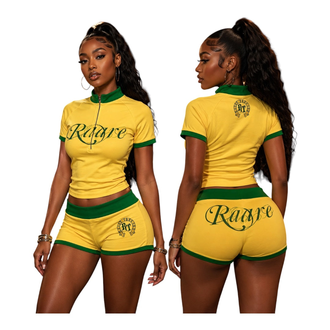 “She’s Raare” Quarter Zip Shirt(Yellow)