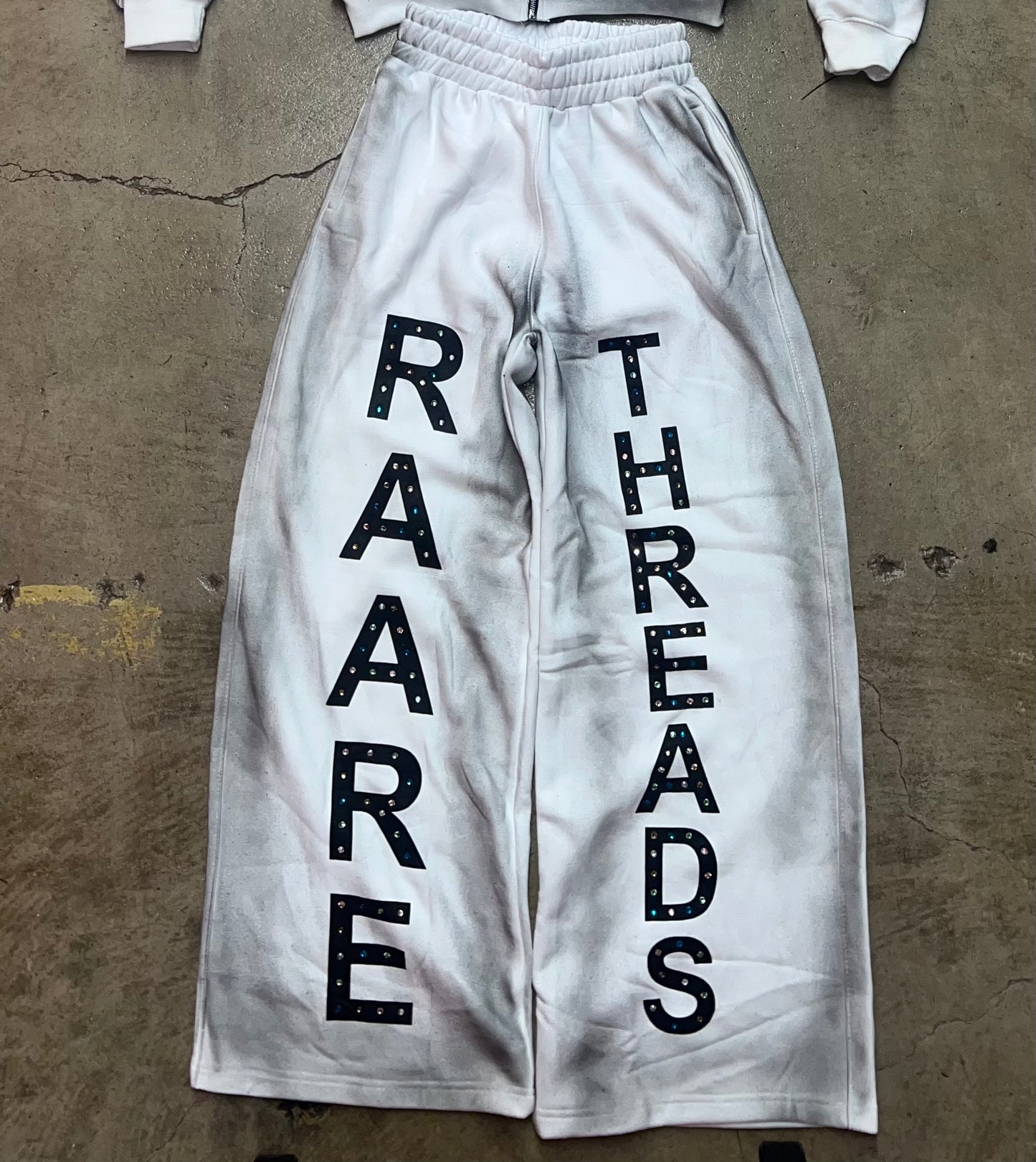 White Gemstone Sweatpants