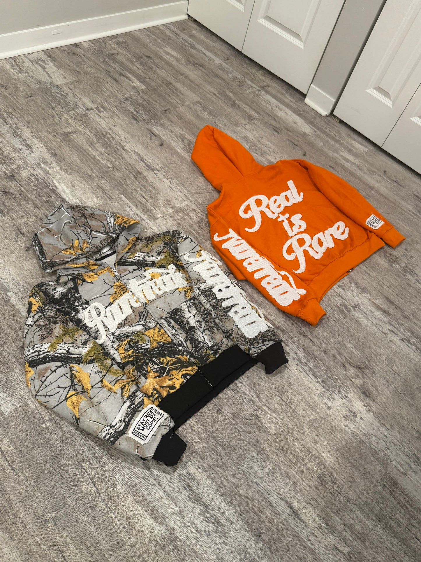 “STAY RARE MOST ARE COPIES” WINTER CAMO JACKET