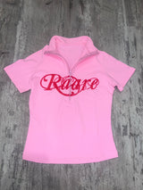 “She’s Raare” Zip Up Shirt (pink)