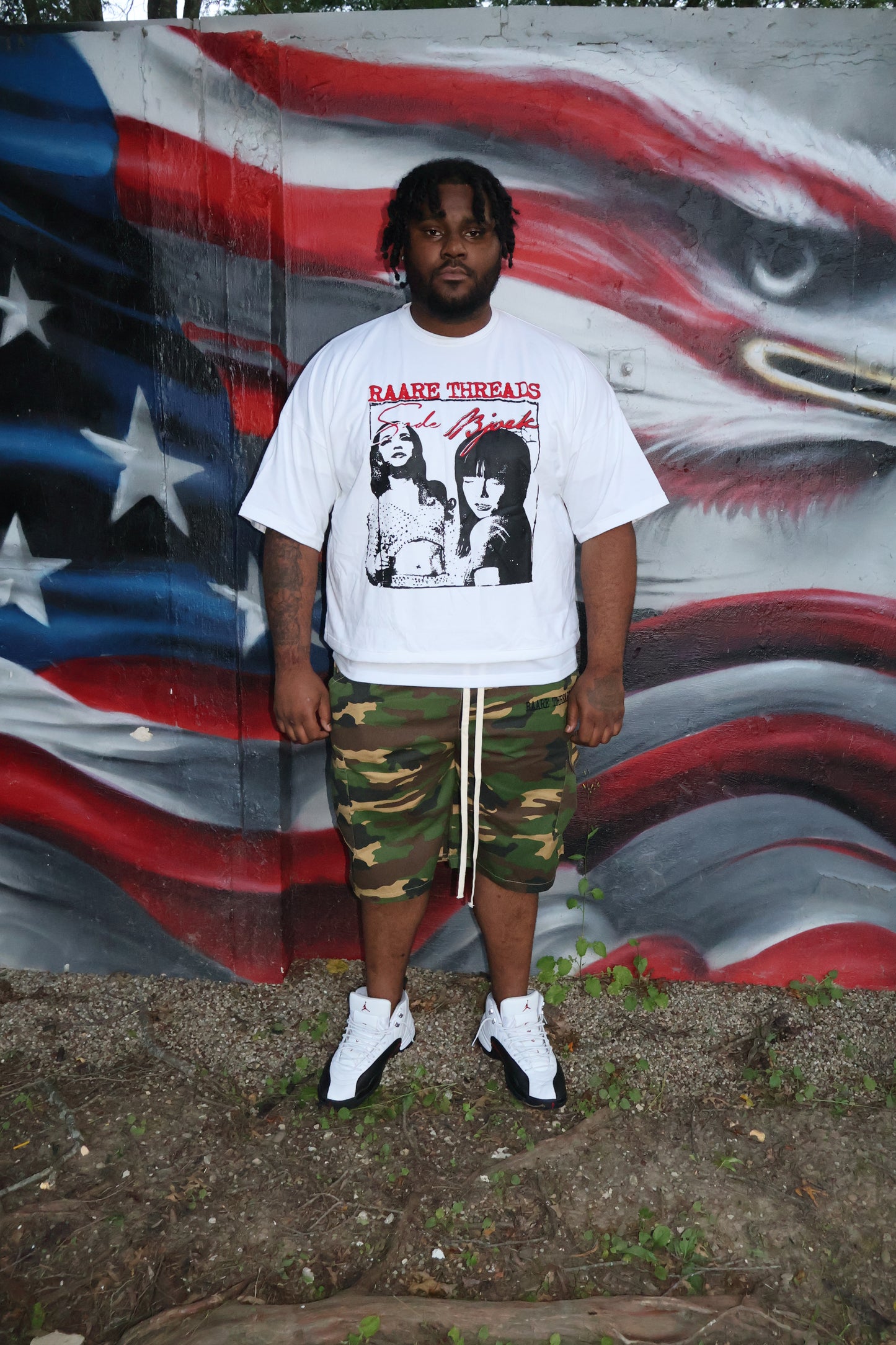 “RAARE THREADS” CAMOUFLAGE CARGO SHORTS