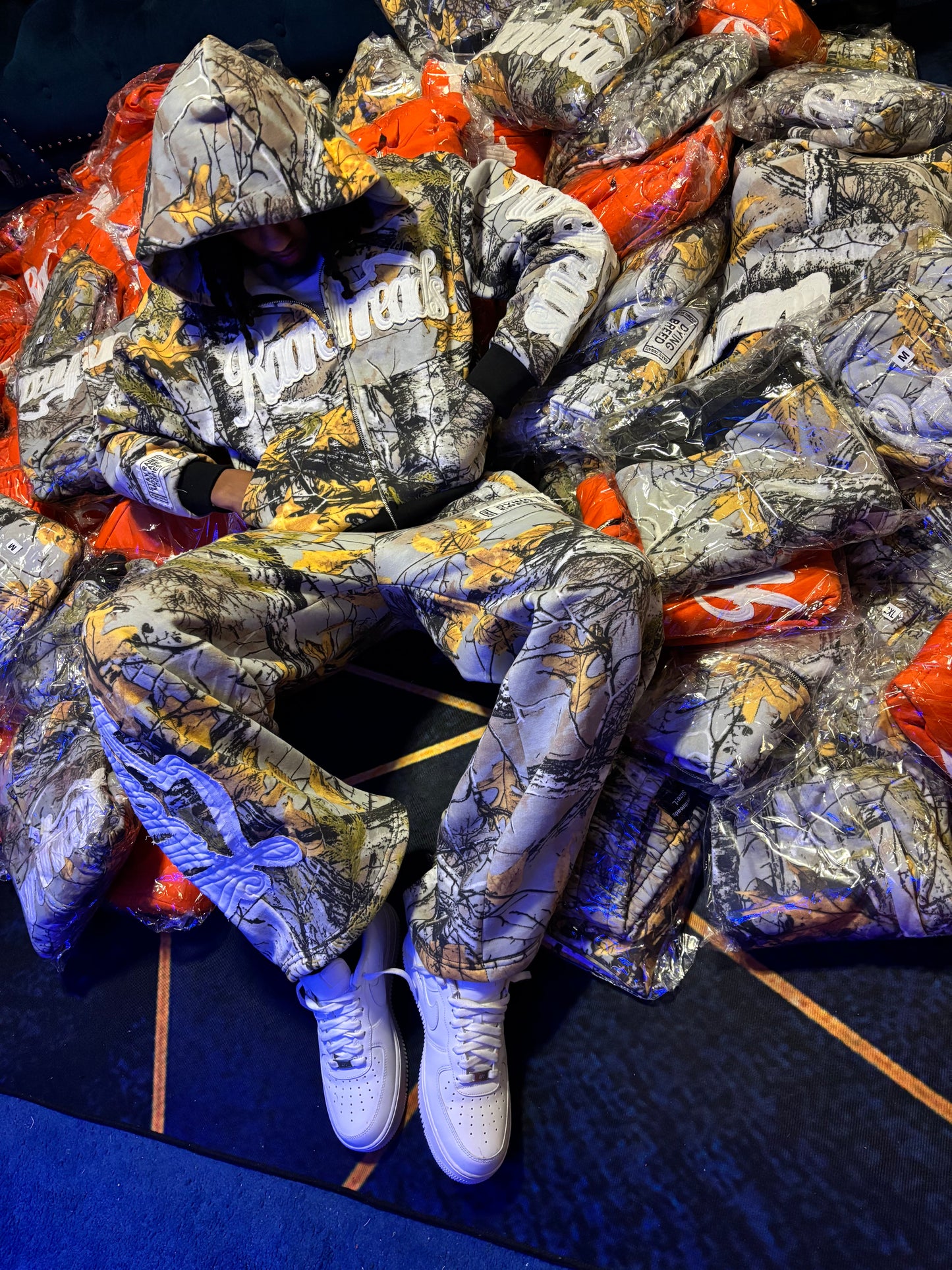 “STAY RARE MOST ARE COPIES” WINTER CAMO JACKET